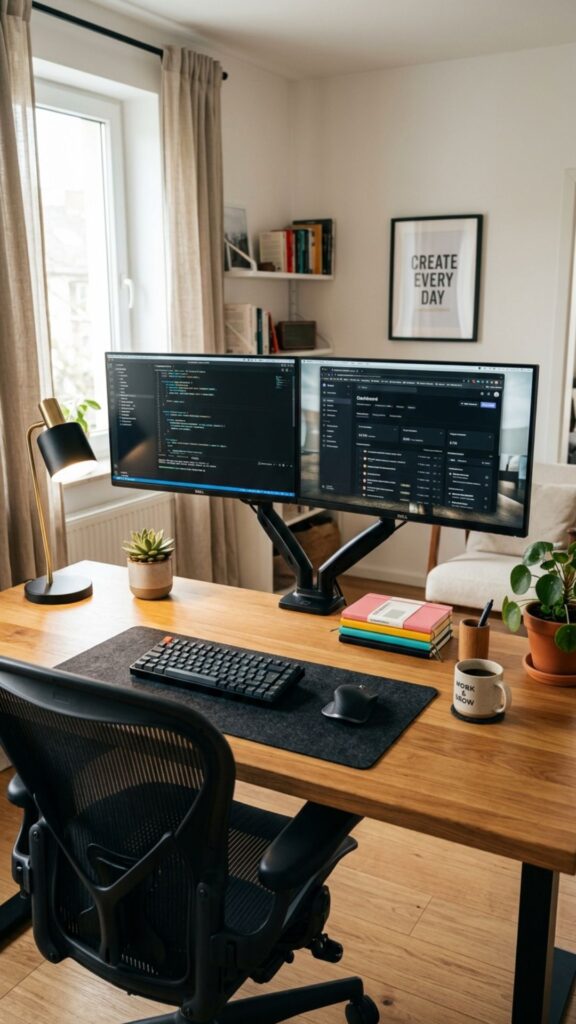 2. Use a Large Desk for Better Screen Balance