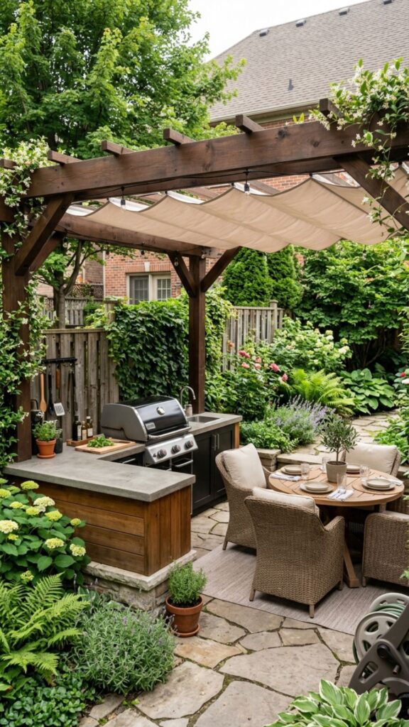 2. Use a Pergola With a Retractable Canopy