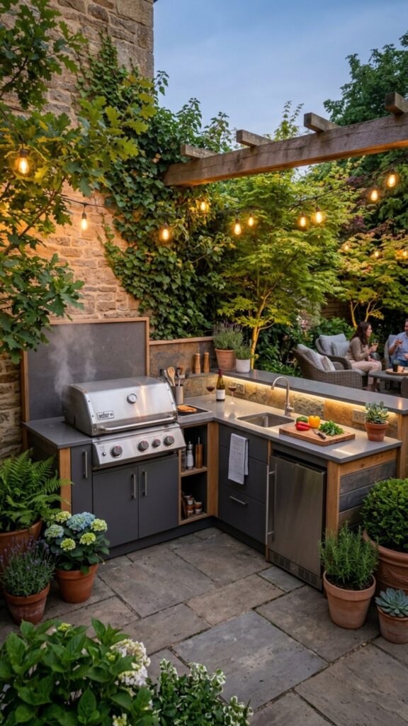 2. Use an L-Shaped Patio Corner
