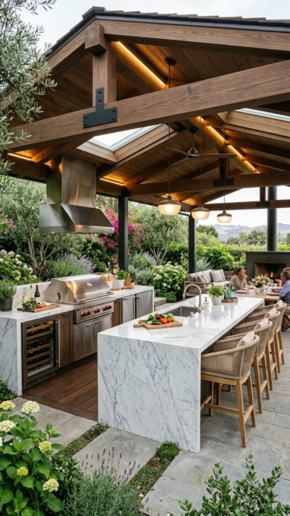 20. Covered Marble Kitchen Pavilion