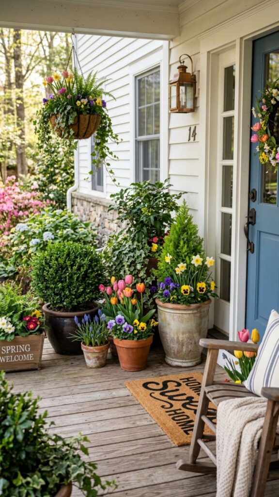 20. A Year-Round Evergreen and Flower Blend