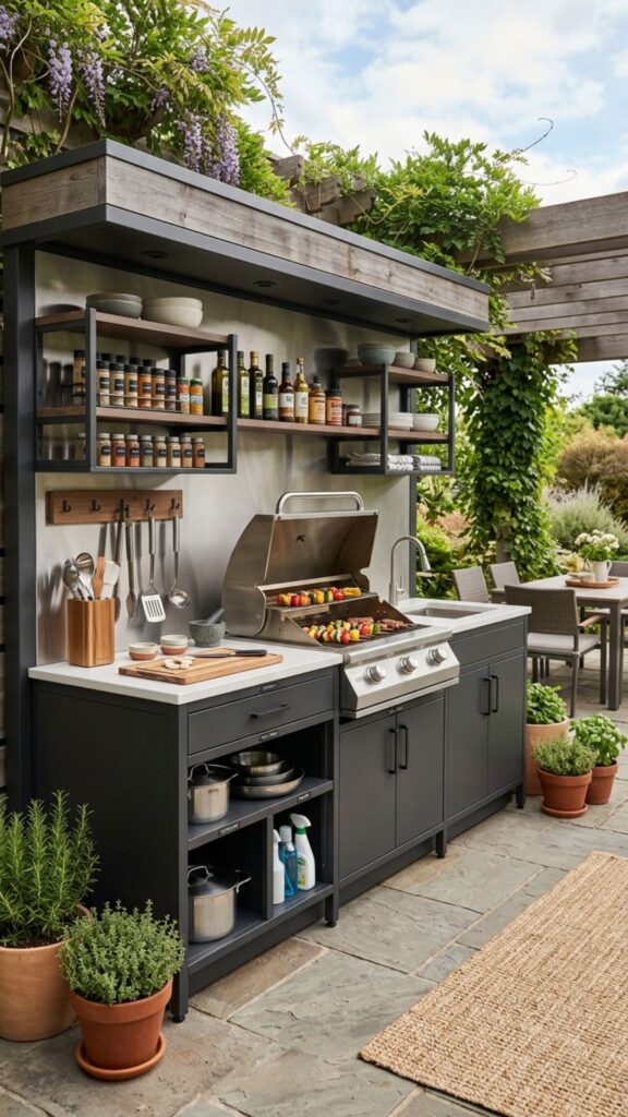 20. Add Weather-Resistant Storage and Shelving