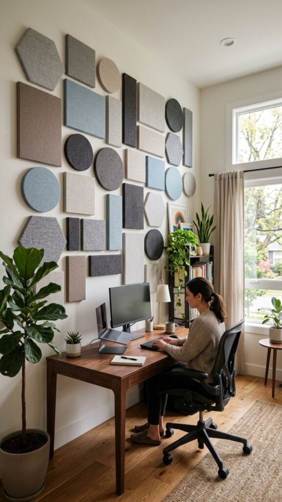 20. Build a Custom Acoustic Panel Gallery Wall