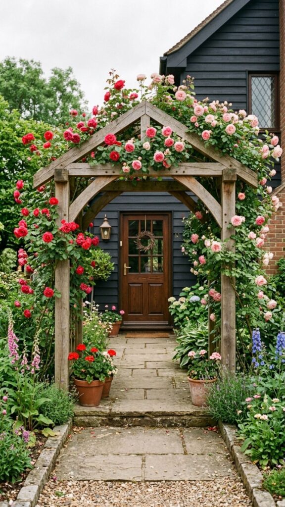 20. Frame the Entrance with an Arbor or Trellis