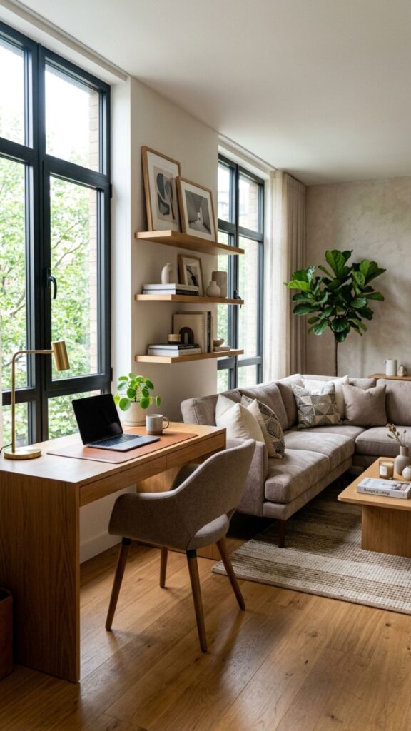 20. Make Your Office Blend With the Rest of the Room