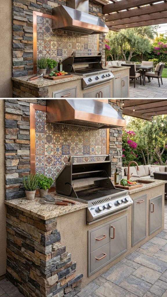 20. Mixed Material Backsplash for Custom Style