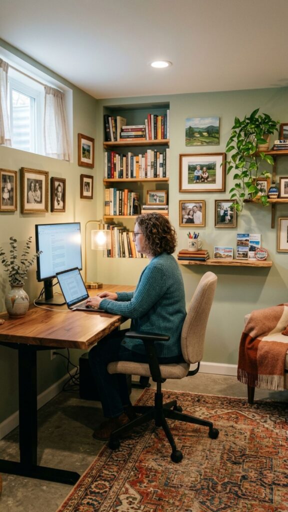 20. Personalize Your Basement Home Office Design