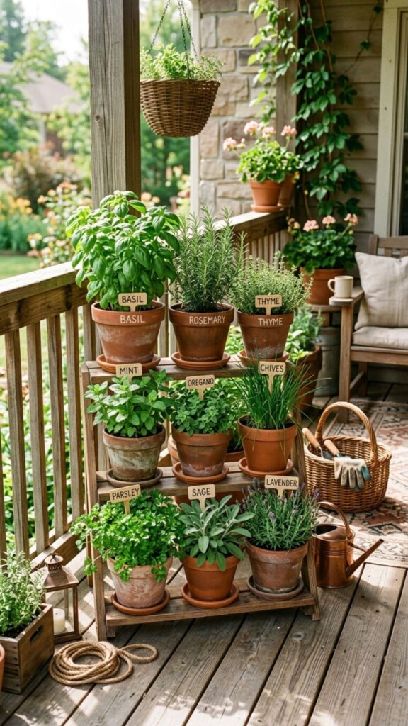 20. Set Up a Corner Herb Garden