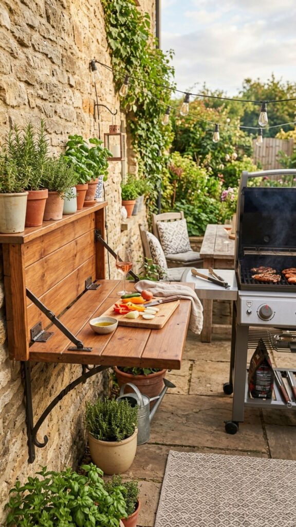3. Add Foldable Wall-Mounted Counters