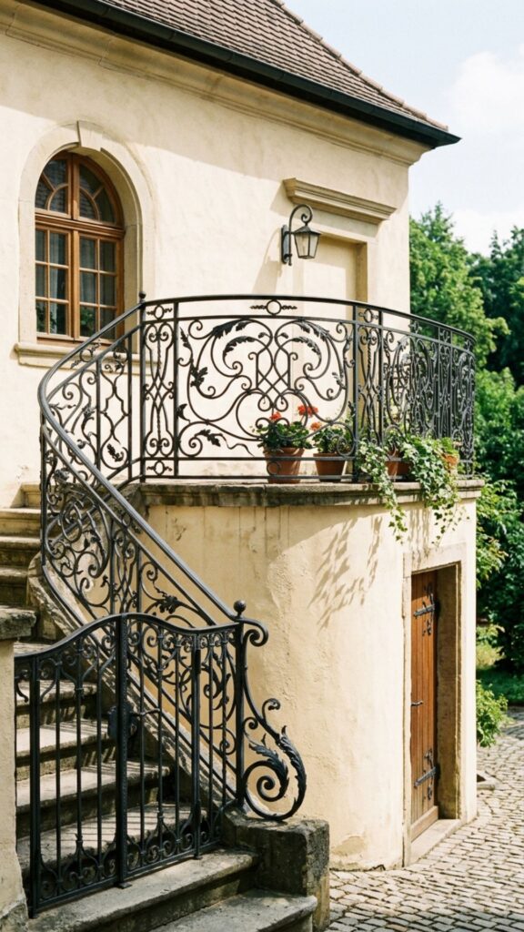 3. Add Wrought Iron Railings and Details