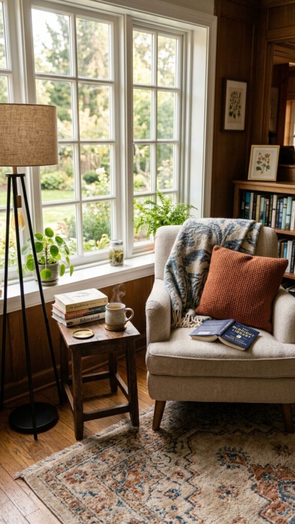 3. Add a Comfortable Reading Corner