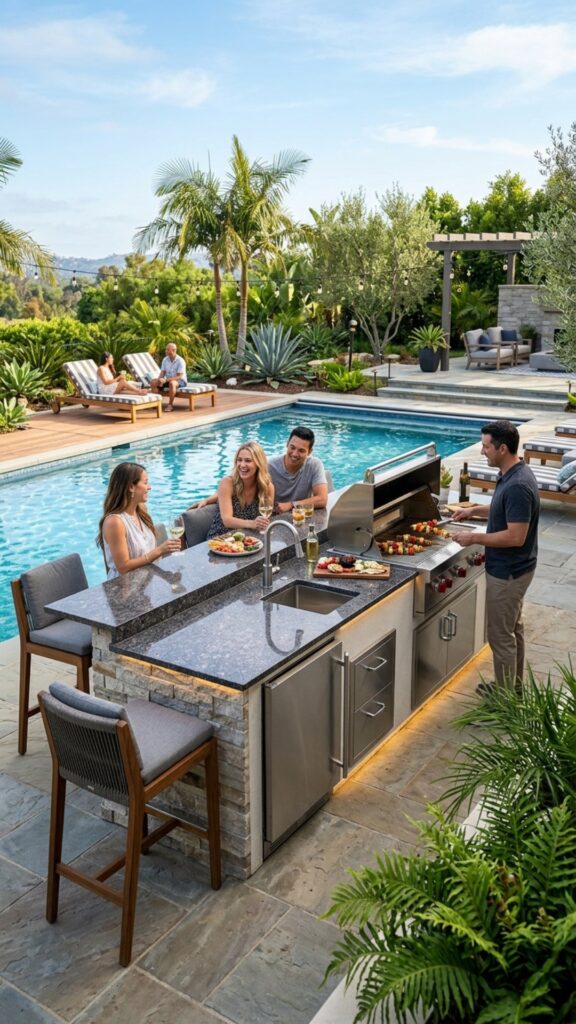 3. Add a Kitchen Island With Bar Seating