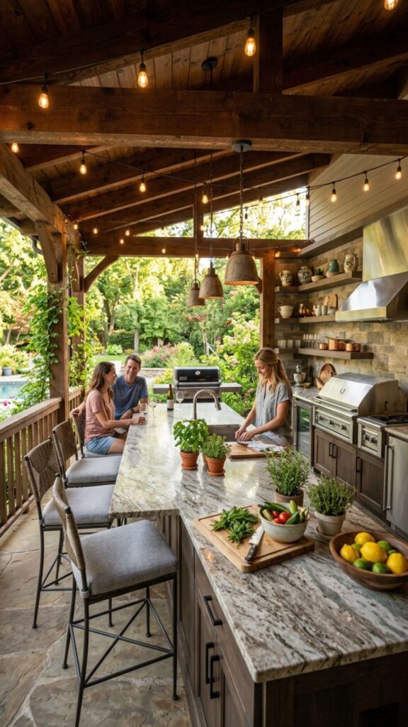 3. Add a Kitchen Island With Seating