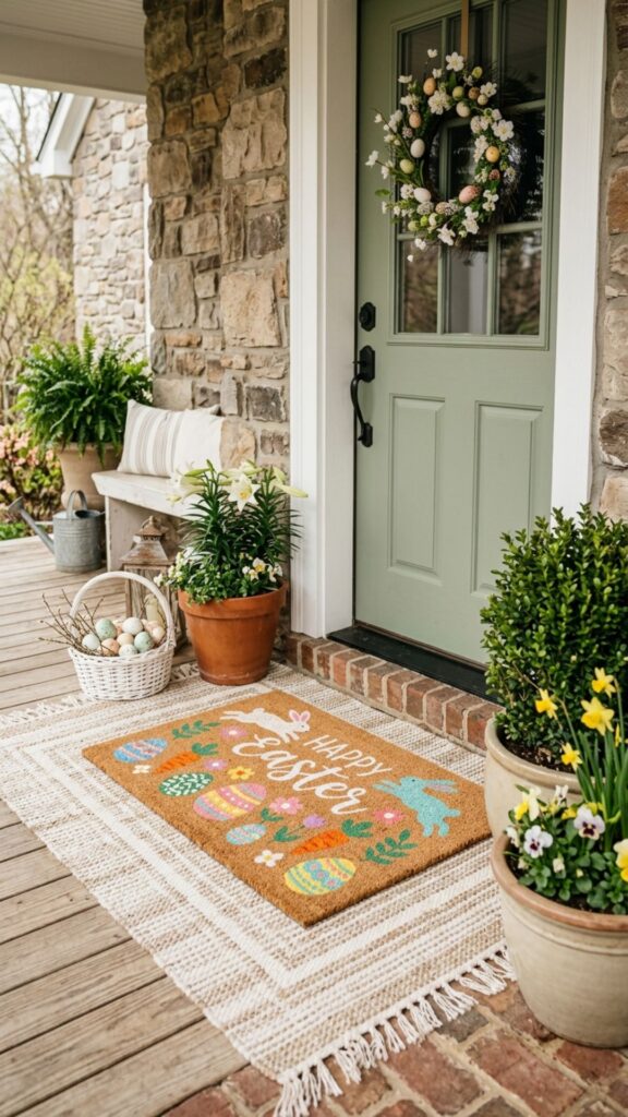3. Add a Welcoming Easter Doormat