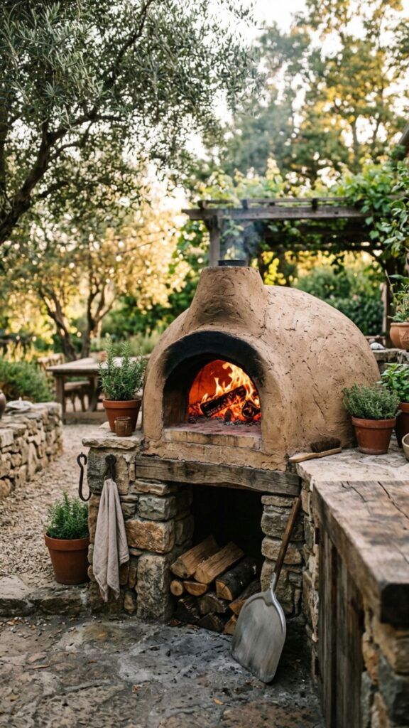 3. Add a Wood-Fired Clay Oven