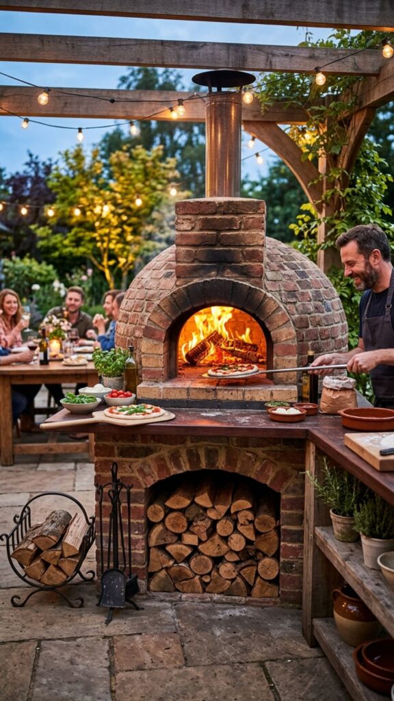 3. Brick Pizza Oven Centerpiece