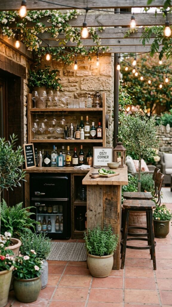 3. Build a Corner Bar for Gatherings