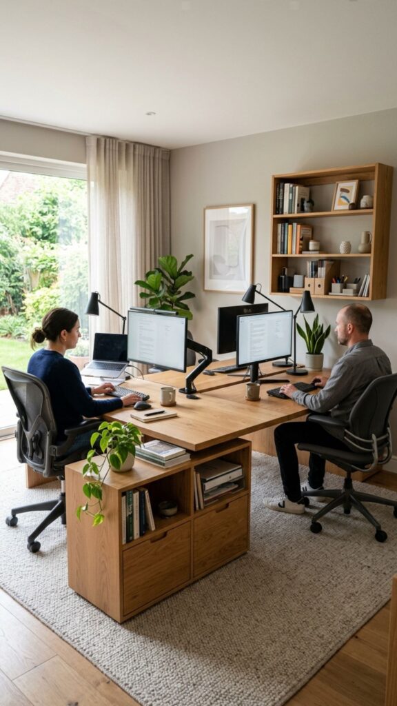 3. Build a Two-Person Home Office Desk