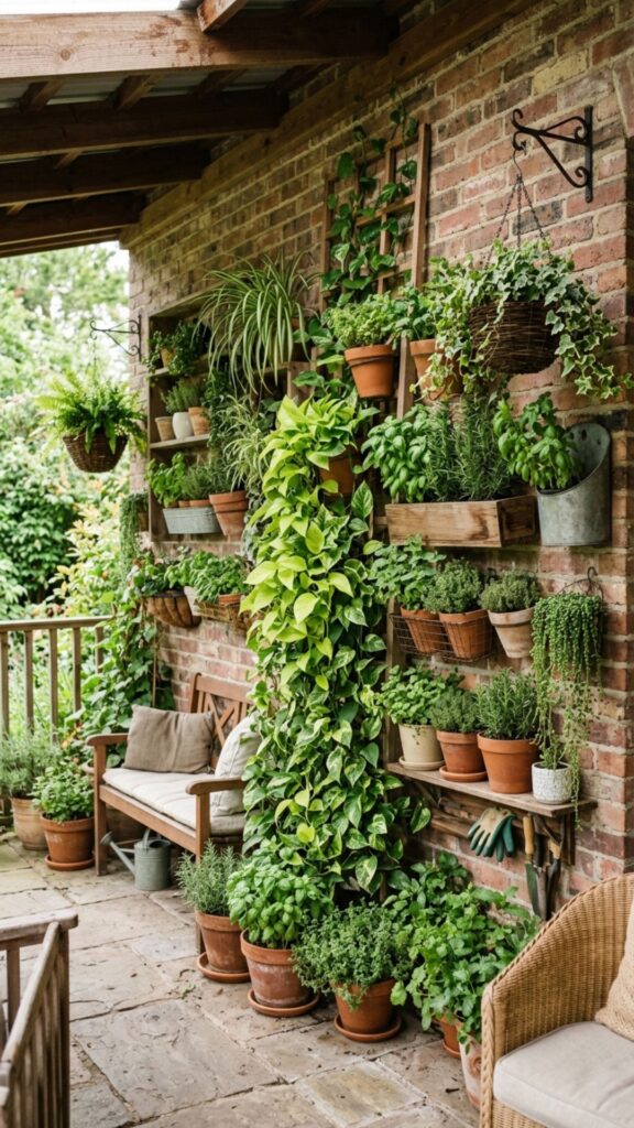 3. Build a Vertical Garden on a Blank Wall