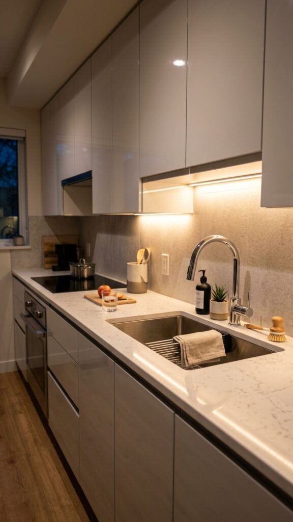 3. Cabinets With Built-In Lighting