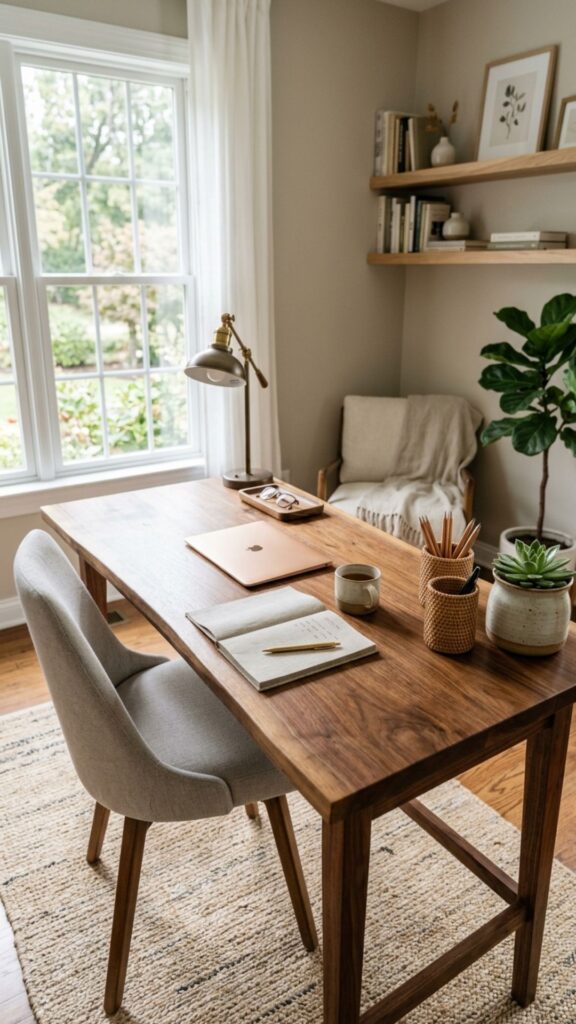 3. Choose a Natural Wood Desk
