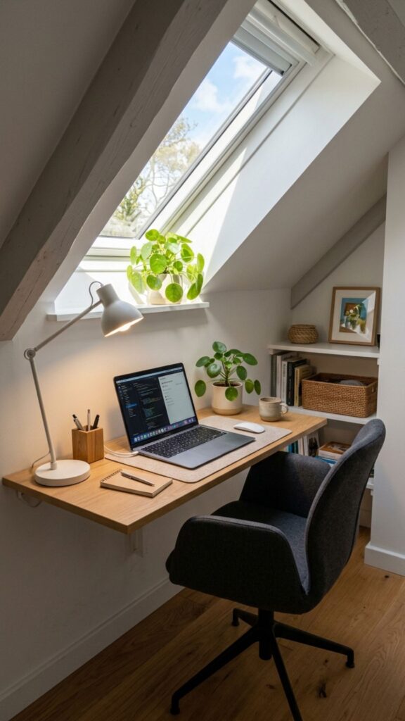 3. Choose a Slim Desk for a Small Attic