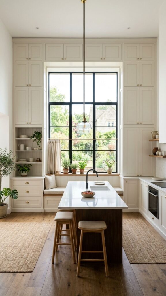 3. Create Tall Cabinets Around a Large Window
