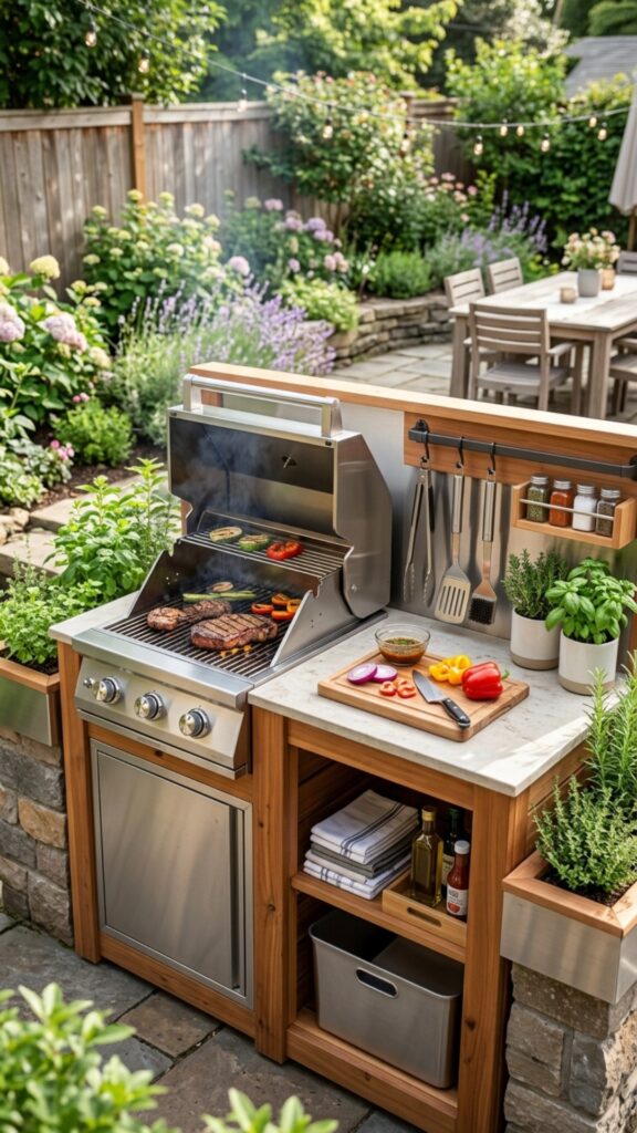 3. Create a Compact Grill and Prep Station