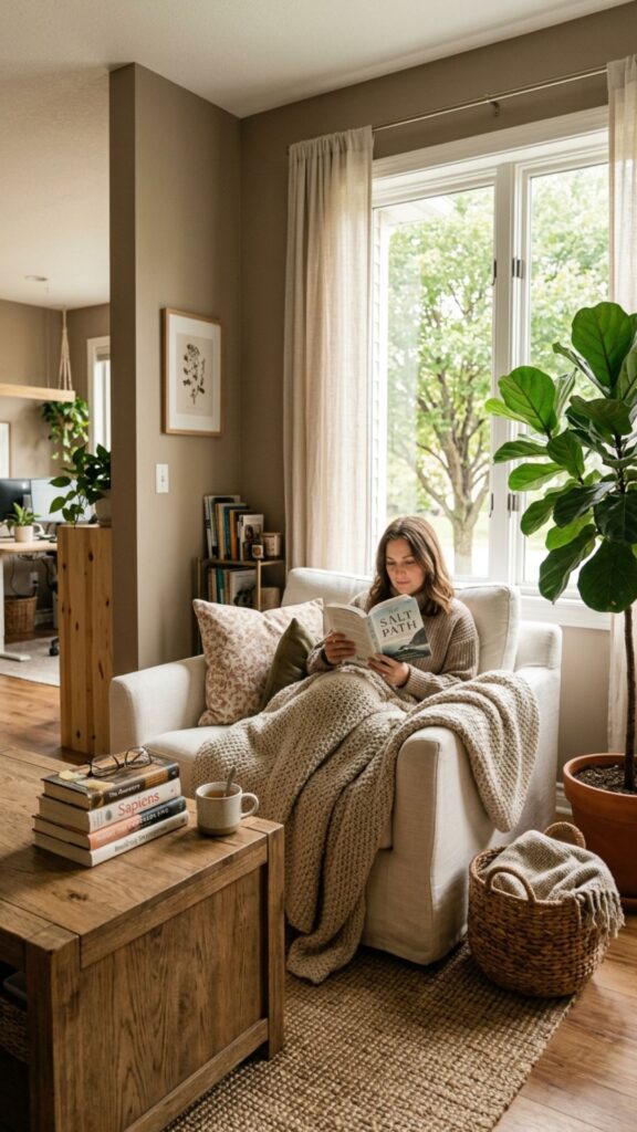 3. Create a Cozy Reading and Break Corner