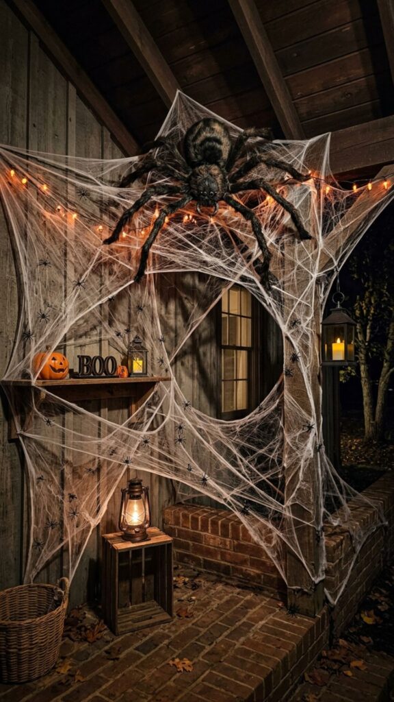 3. Create a Giant Spider Web Corner