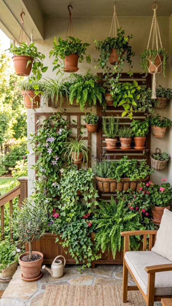 3. Create a Vertical Garden on a Blank Wall