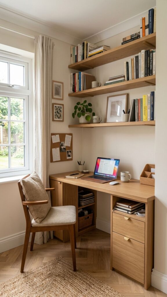 3. Design a Built-In Corner Office for Small Spaces