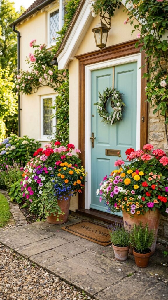 3. Fill Planters With Seasonal Blooms