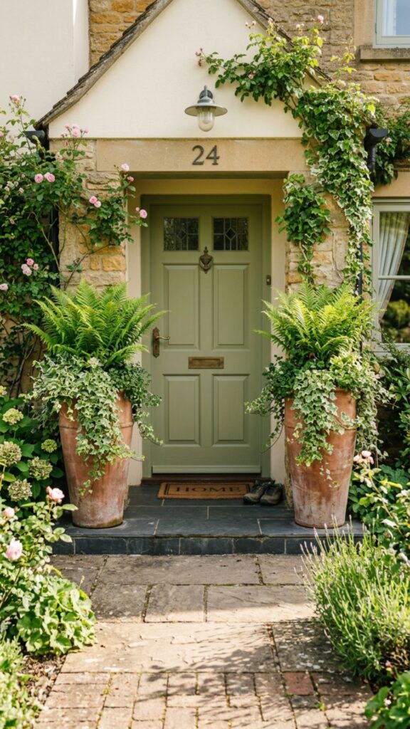 3. Frame the Entry with Potted Plants