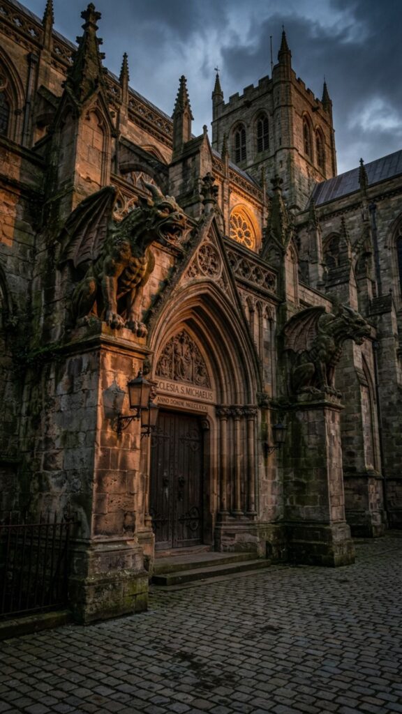 3. Gargoyle Statues Standing Guard