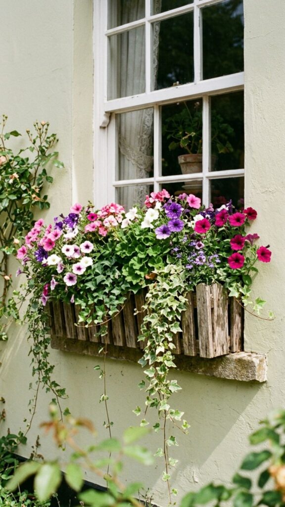 3. Hang a Flower-Filled Window Box