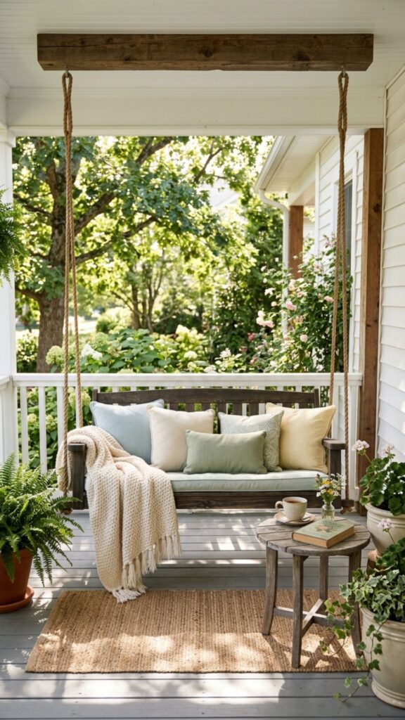 3. Hang a Porch Swing
