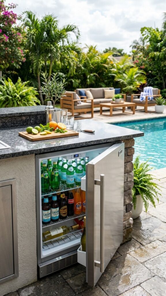 3. Install a Compact Outdoor Refrigerator