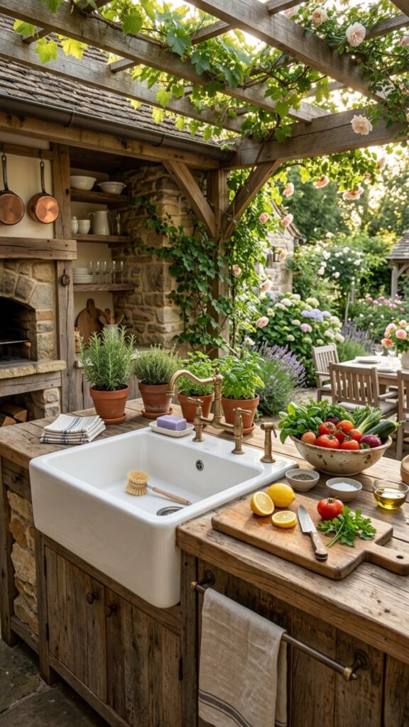 3. Install a Farmhouse Apron-Front Sink