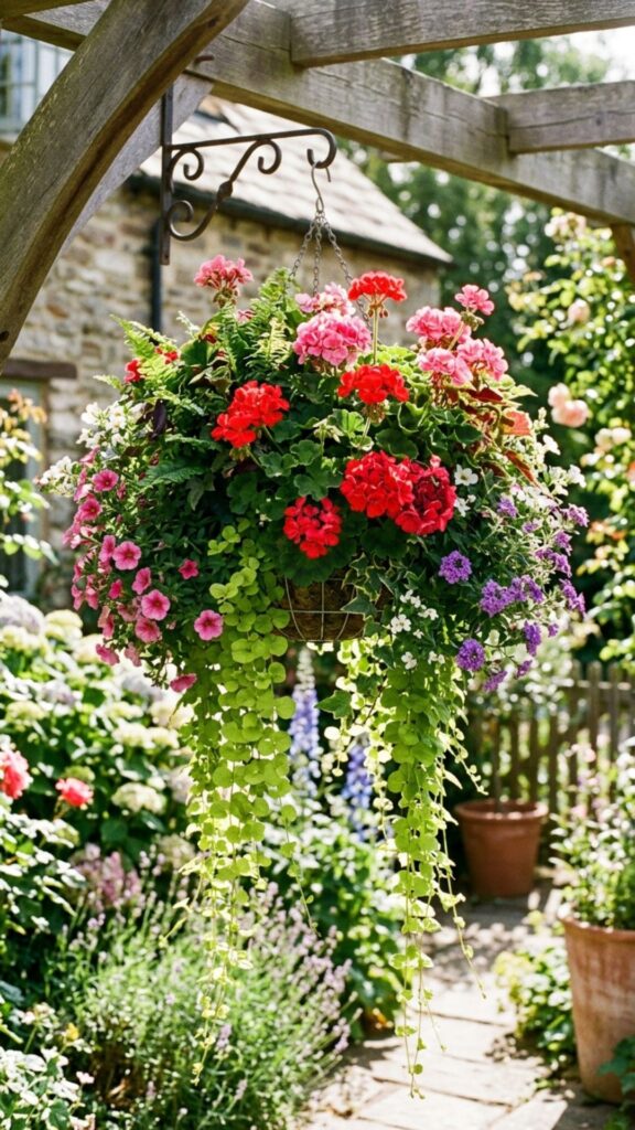 3. Mix Flowers and Foliage in One Basket