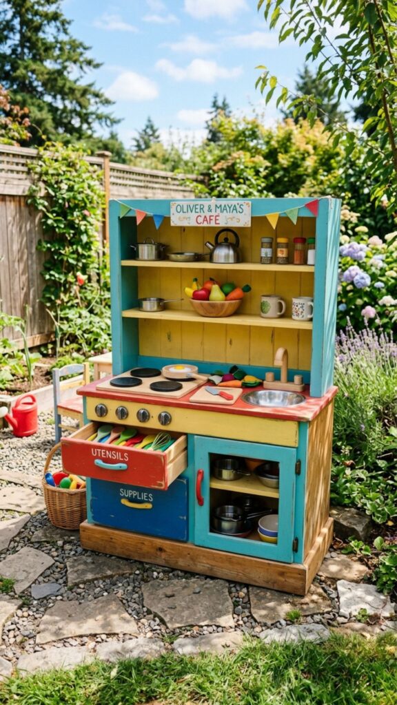 3. Repurposed Kitchen Cabinet Station