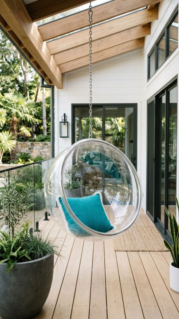 3. The Modern Acrylic Bubble Chair