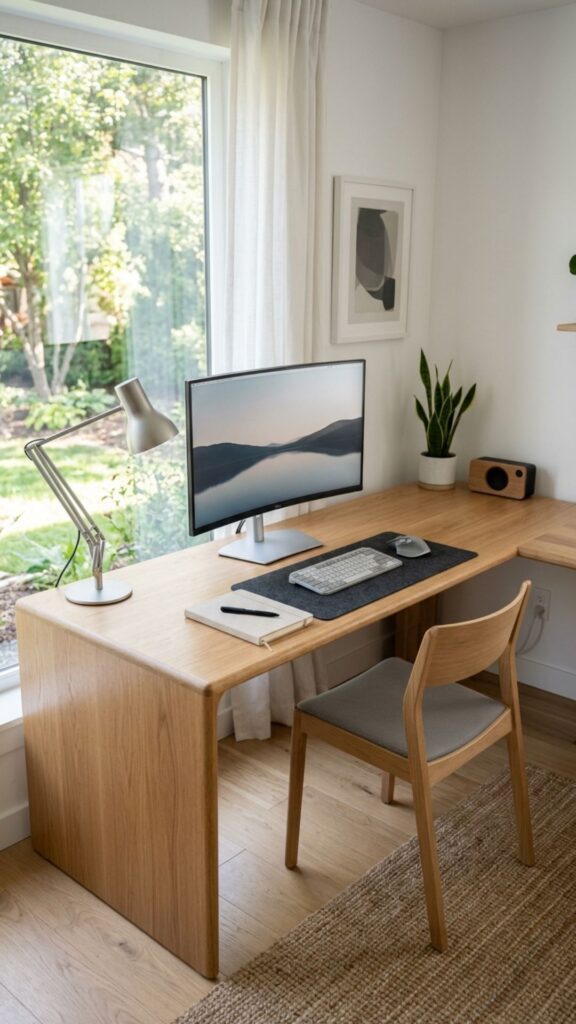 3. Try a Minimalist L Shape Desk Setup