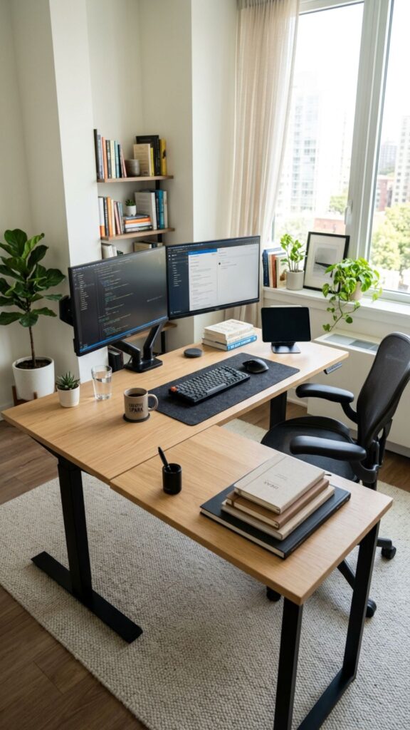 3. Use an L-Shaped Desk at an Angle