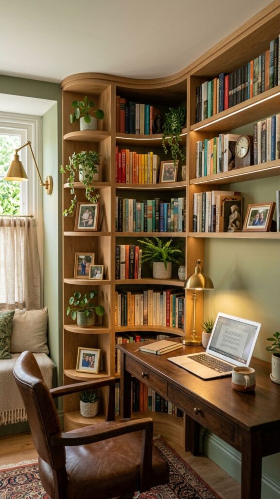 4. Add Corner Bookshelves to Maximise Space