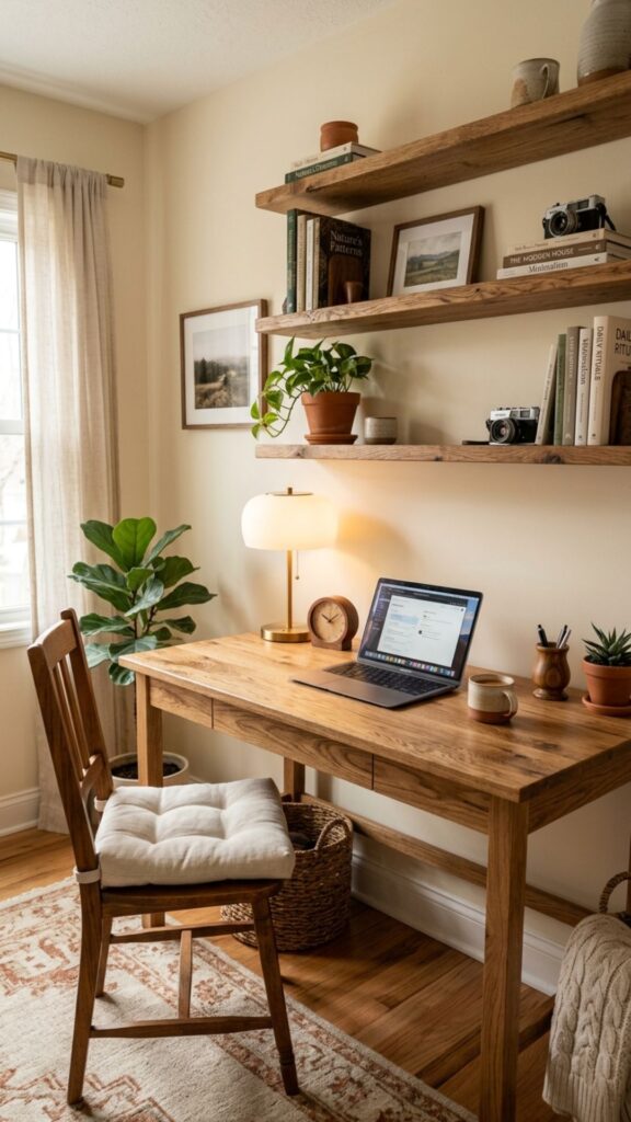 4. Add Warm Wood for a Cozy Look