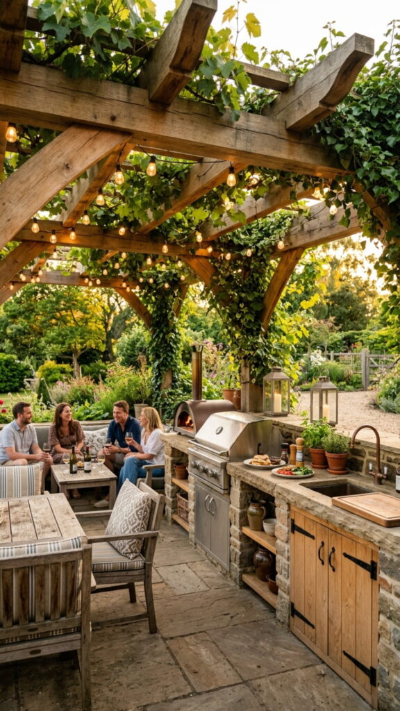 4. Add a Shaded Pergola Overhead