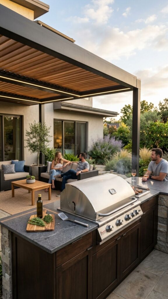 4. Built-In Gas Grill — Reliable Heat in Any Weather