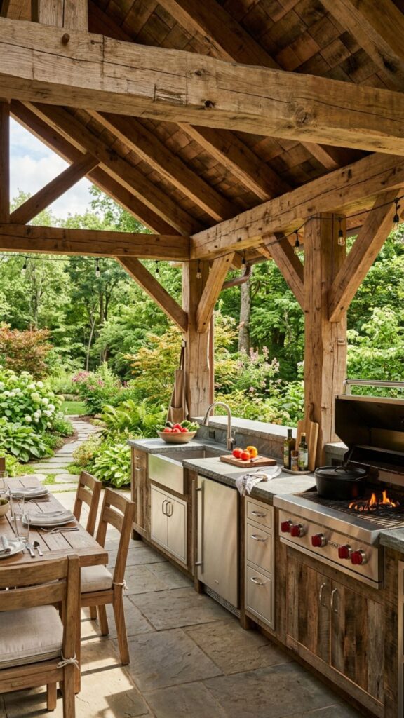 4. Choose Rough-Hewn Timber Beams for the Frame