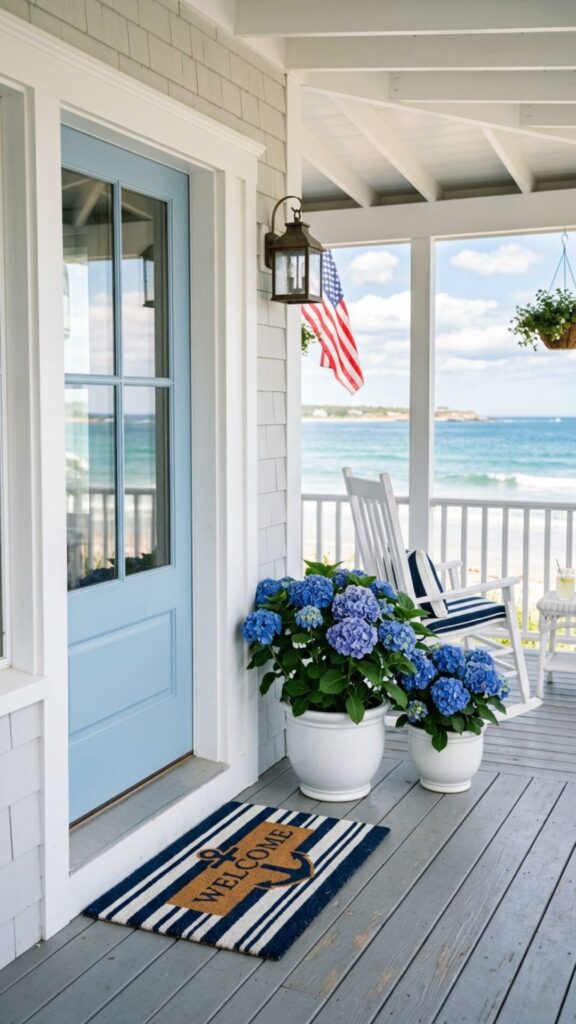 4. Create a Blue-and-White Coastal Look